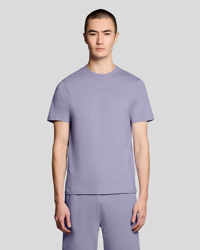 Lyle & Scott Mens Superfine Cotton T-Shirt | Floral Violet sold by The Foot Factory