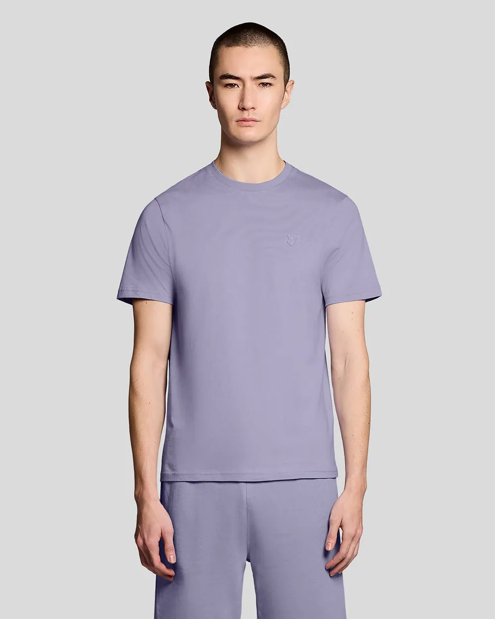 Lyle & Scott Mens Superfine Cotton T-Shirt | Floral Violet sold by The Foot Factory