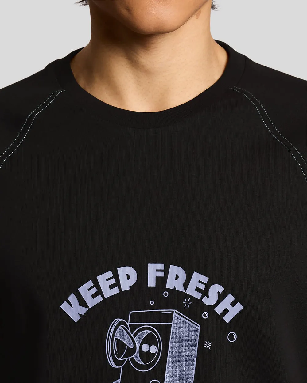 Lyle & Scott Mens Keep Fresh Chest Graphic T-Shirt | Jet Black sold by The Foot Factory product image thumbnail 3