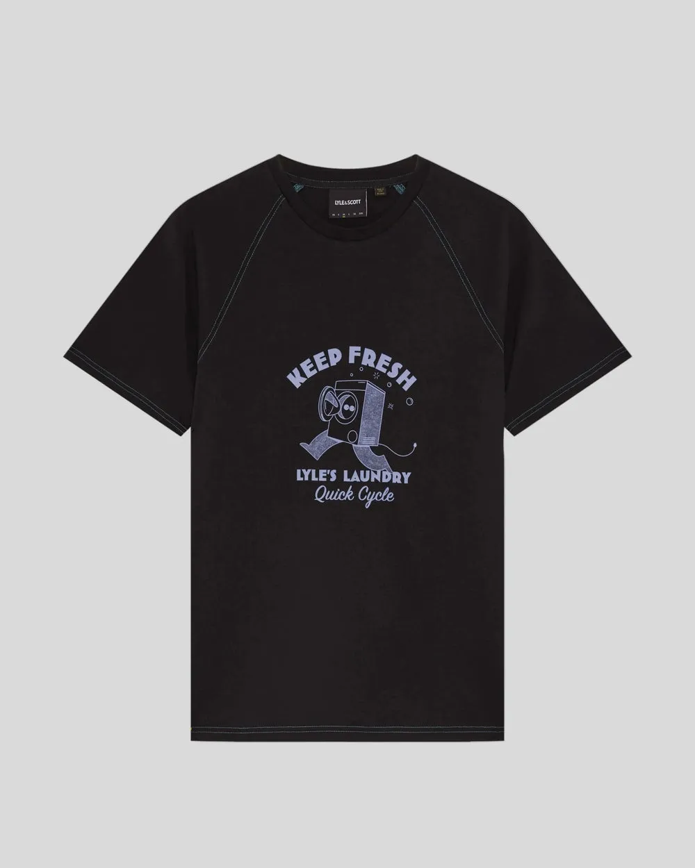 Lyle & Scott Mens Keep Fresh Chest Graphic T-Shirt | Jet Black sold by The Foot Factory product image thumbnail 5