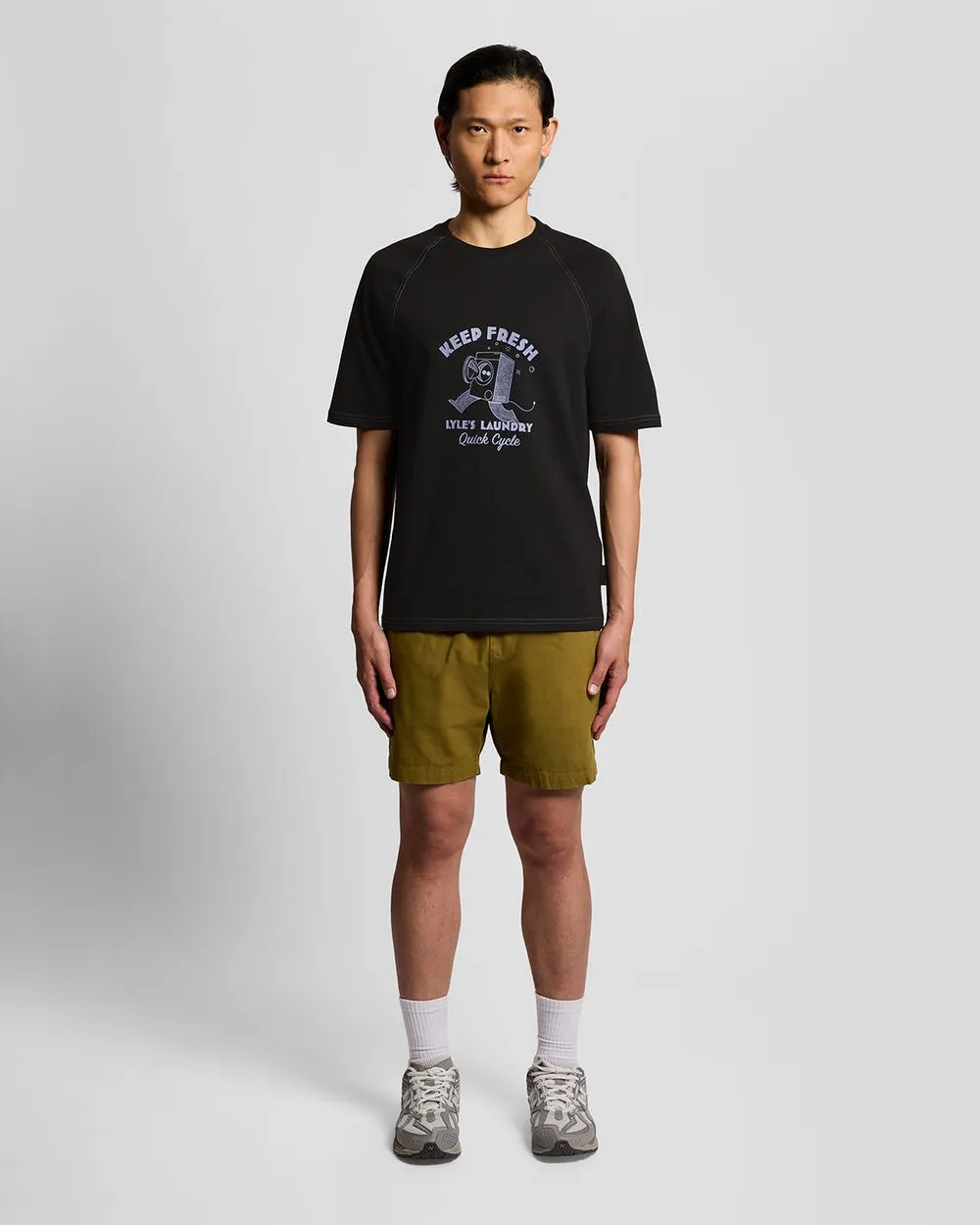 Lyle & Scott Mens Keep Fresh Chest Graphic T-Shirt | Jet Black sold by The Foot Factory product image thumbnail 2
