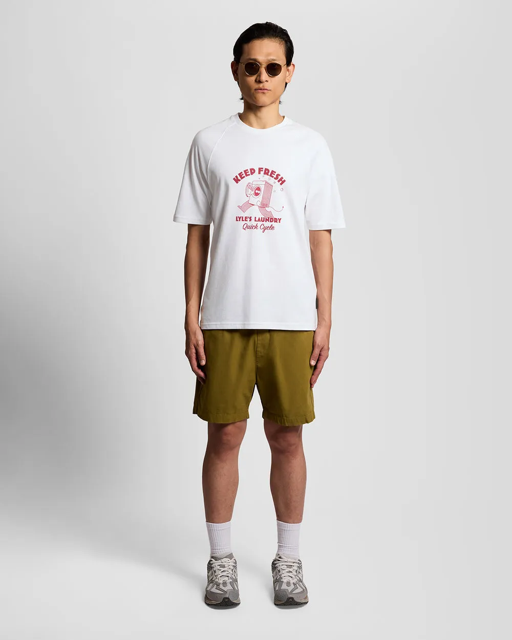 Lyle & Scott Mens Keep Fresh Chest Graphic T-Shirt | White sold by The Foot Factory product image thumbnail 2