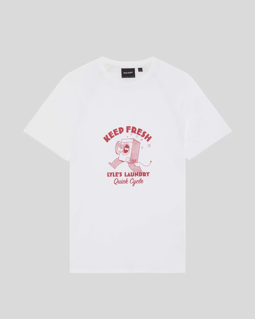 Lyle & Scott Mens Keep Fresh Chest Graphic T-Shirt | White sold by The Foot Factory product image thumbnail 5