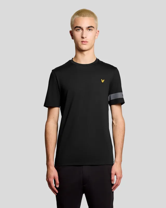 Lyle & Scott Mens Sports Sleeve Detail T-Shirt | Jet Black sold by The Foot Factory