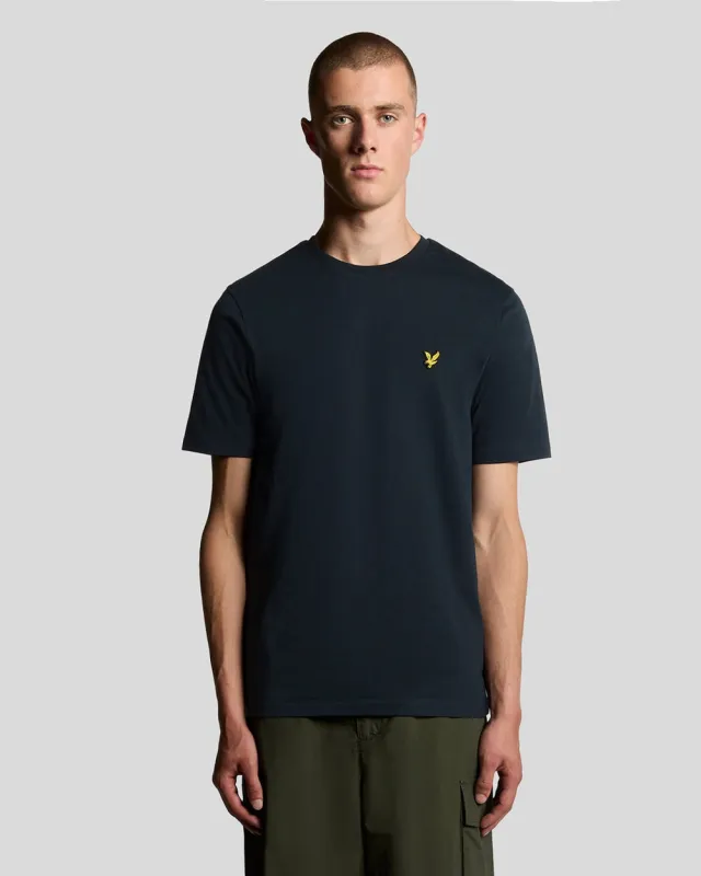 Lyle & Scott Mens Cotton Crew Neck T-Shirt | Dark Navy sold by The Foot Factory
