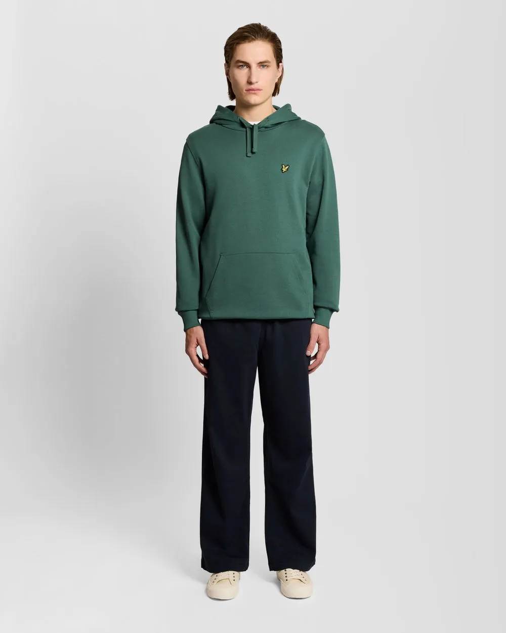Lyle & Scott Mens Loopback Cotton Hoodie | Everglade sold by The Foot Factory product image thumbnail 2