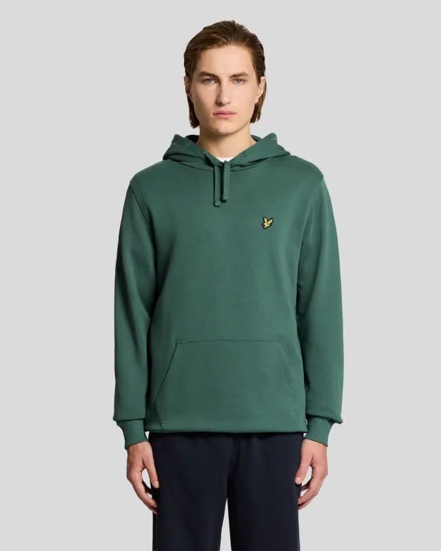 Lyle & Scott Mens Loopback Cotton Hoodie | Everglade sold by The Foot Factory