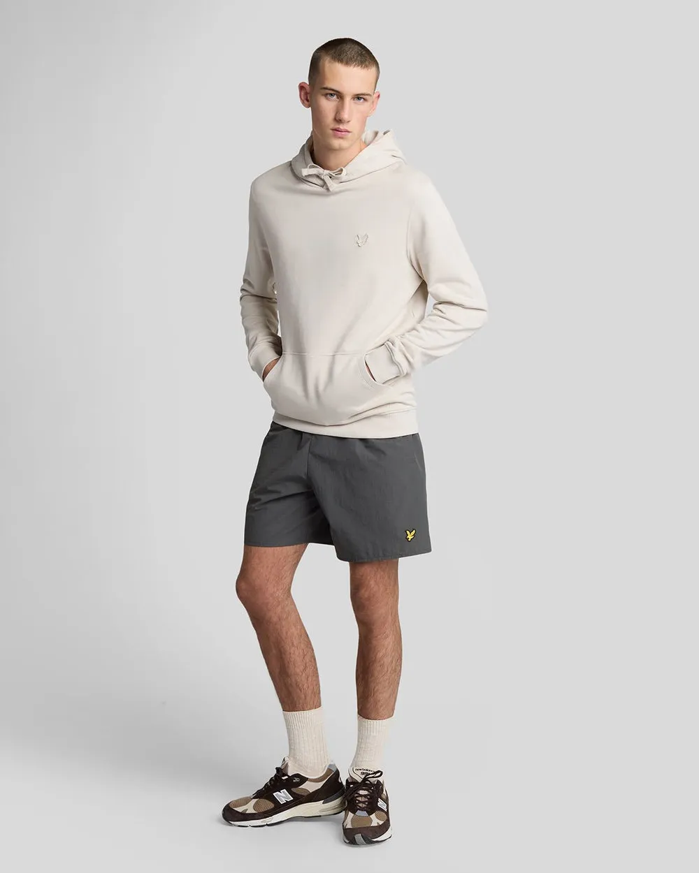 Lyle & Scott Mens Swim Shorts | Gunmetal sold by The Foot Factory