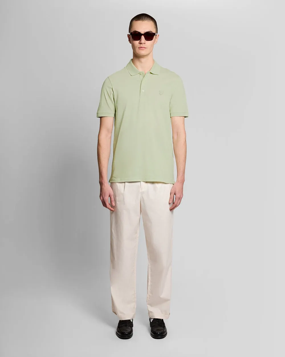 Lyle & Scott Mens Superfine Cotton Polo Shirt | Tender Greens sold by The Foot Factory product image thumbnail 2