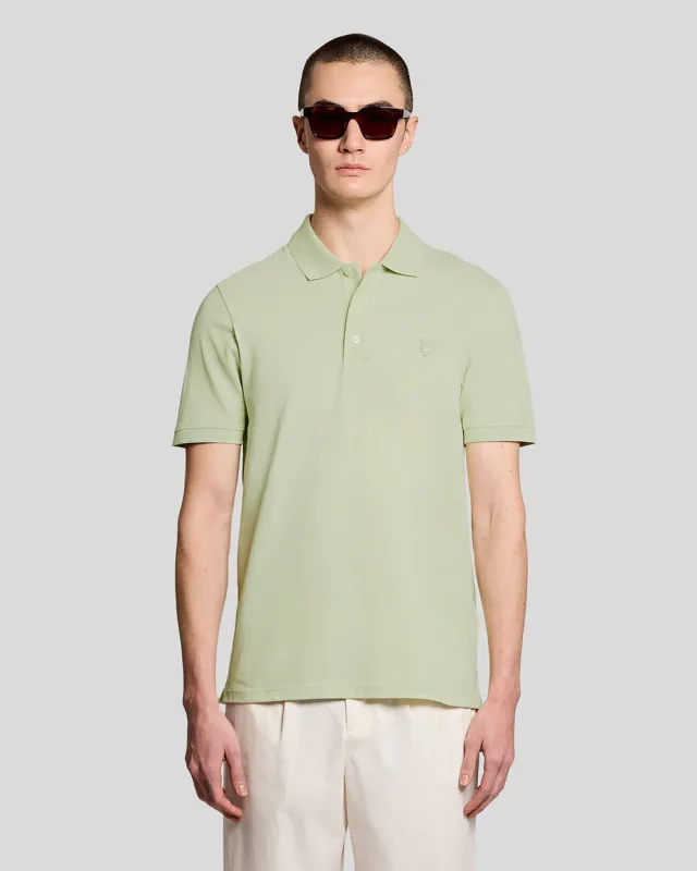 Lyle & Scott Mens Superfine Cotton Polo Shirt | Tender Greens sold by The Foot Factory