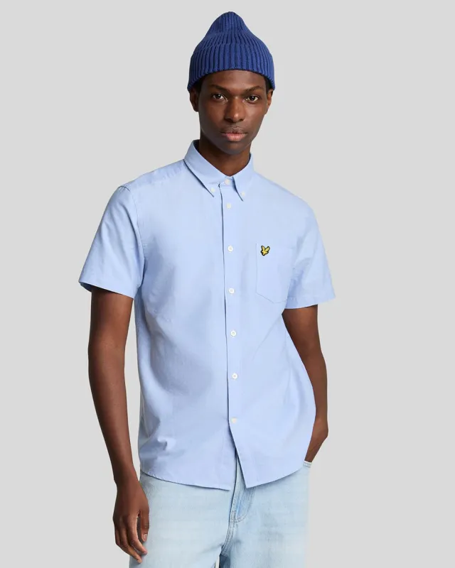 Lyle & Scott Mens Short Sleeve Oxford Shirt | Riviera sold by The Foot Factory