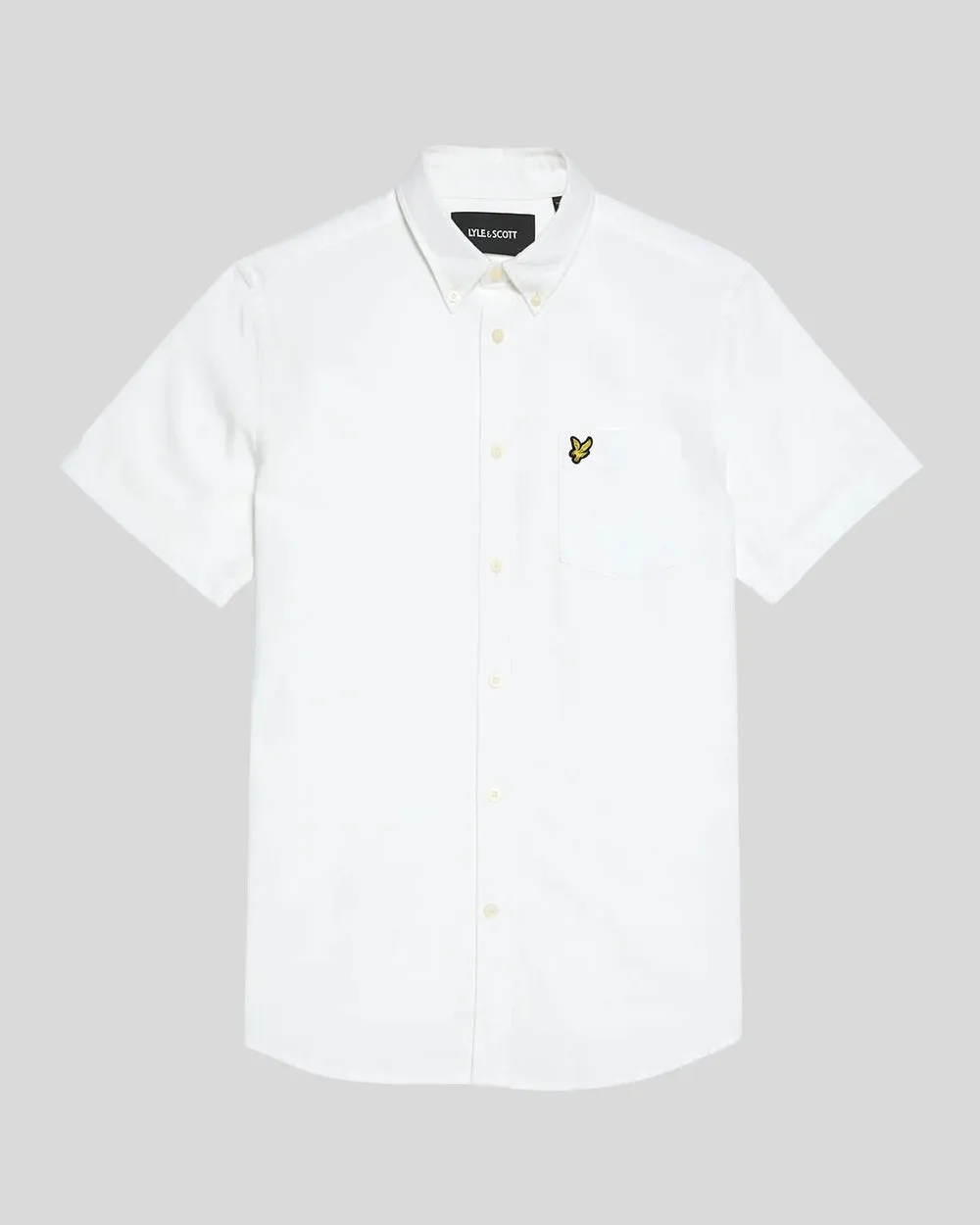 Lyle & Scott Mens Short Sleeve Oxford Shirt | White sold by The Foot Factory product image thumbnail 5