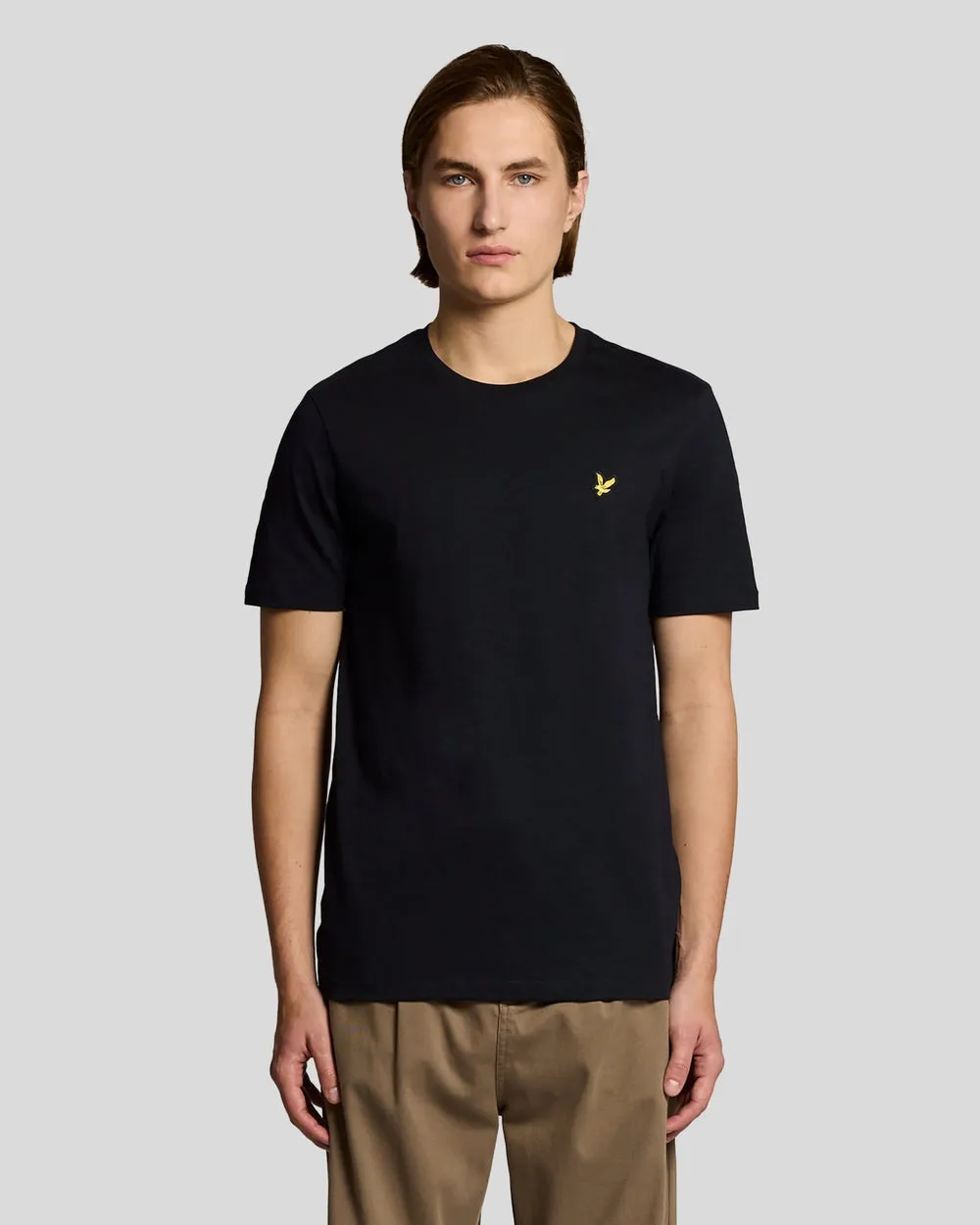 Lyle & Scott Mens Fine Cotton Slub T-Shirt | Jet Black sold by The Foot Factory