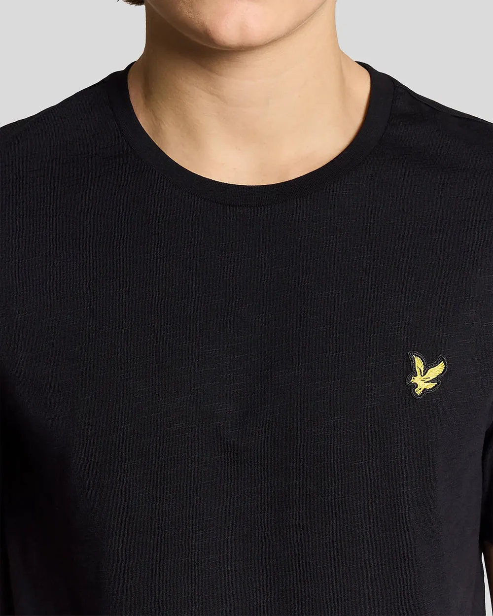 Lyle & Scott Mens Fine Cotton Slub T-Shirt | Jet Black sold by The Foot Factory product image thumbnail 3