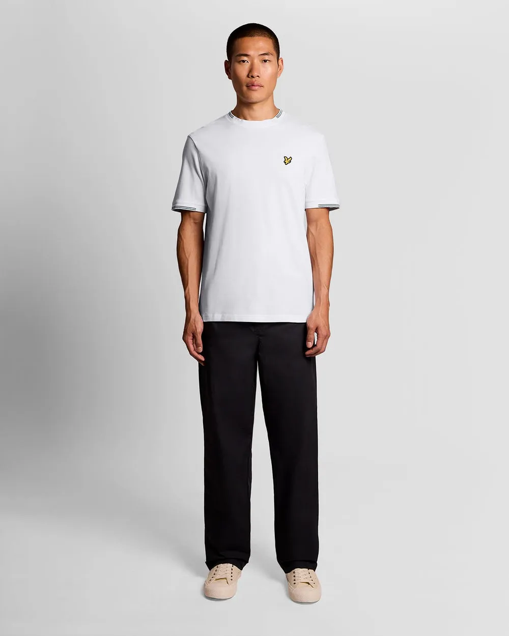 Lyle & Scott Mens Fine Tipped T-Shirt | White Everglade sold by The Foot Factory product image thumbnail 2