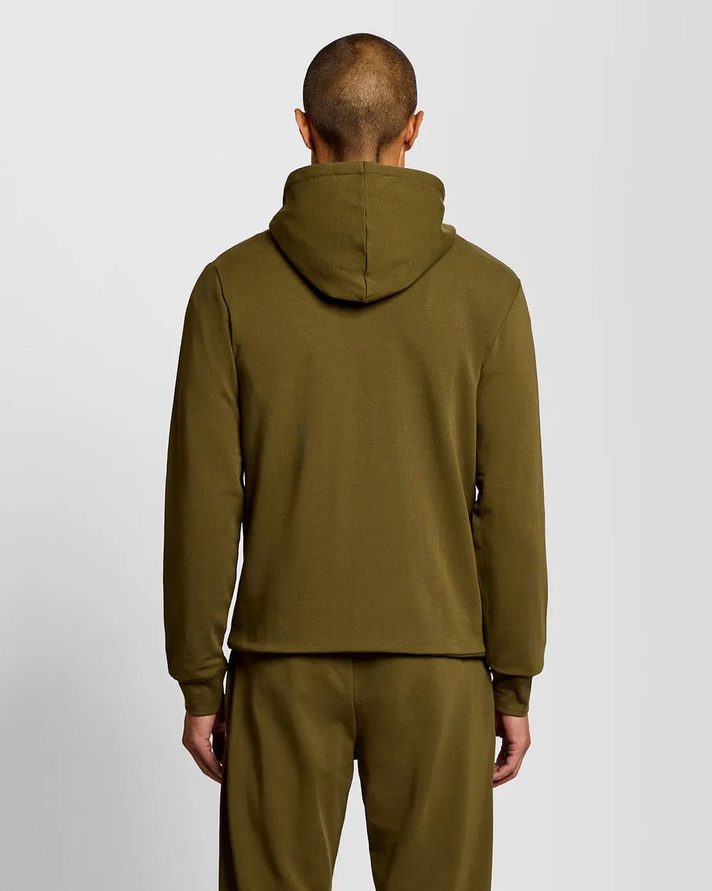 Lyle & Scott Mens Lightweight Lounge Zip Hoodie | Olive sold by The Foot Factory product image thumbnail 4