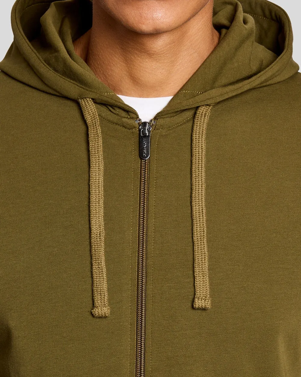 Lyle & Scott Mens Lightweight Lounge Zip Hoodie | Olive sold by The Foot Factory product image thumbnail 3