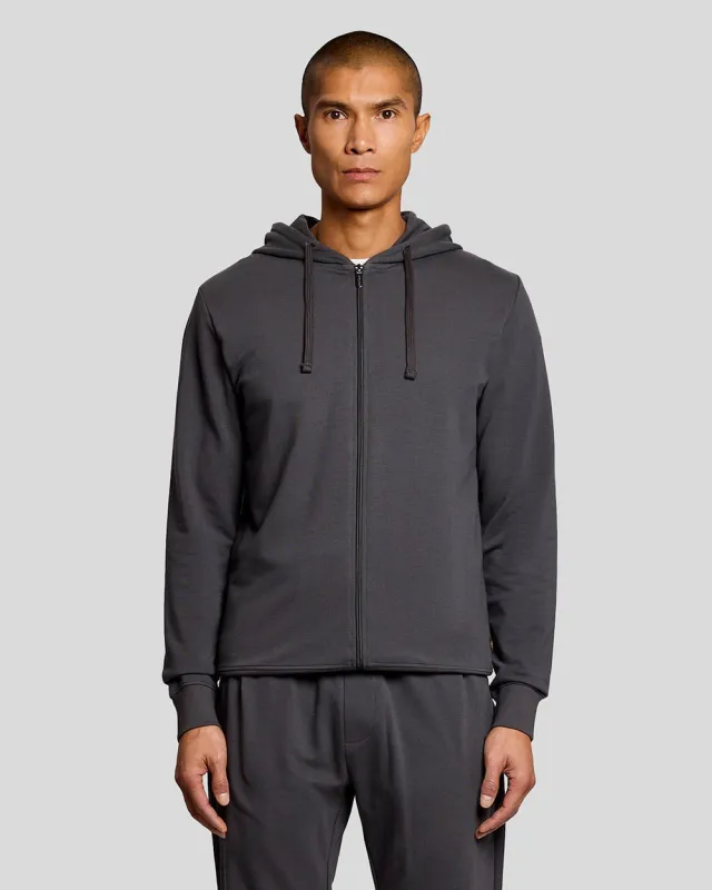 Lyle & Scott Mens Lightweight Lounge Zip Hoodie | Gunmetal made by Lyle & Scott