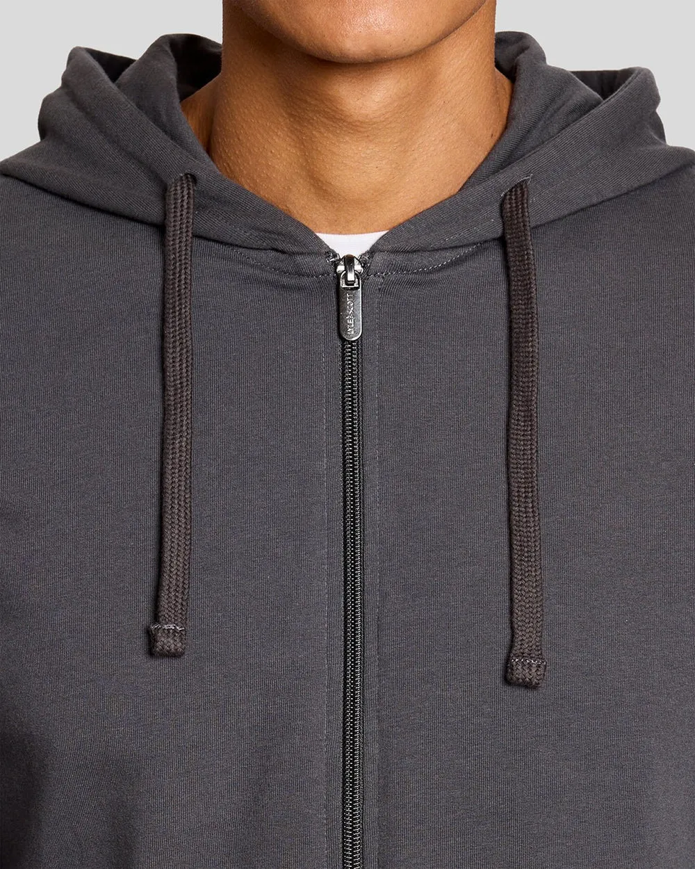Lyle & Scott Mens Lightweight Lounge Zip Hoodie | Gunmetal sold by The Foot Factory product image thumbnail 3