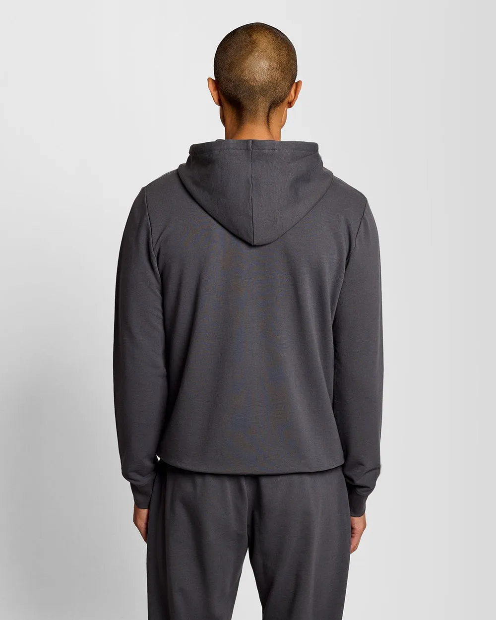 Lyle & Scott Mens Lightweight Lounge Zip Hoodie | Gunmetal sold by The Foot Factory product image thumbnail 4