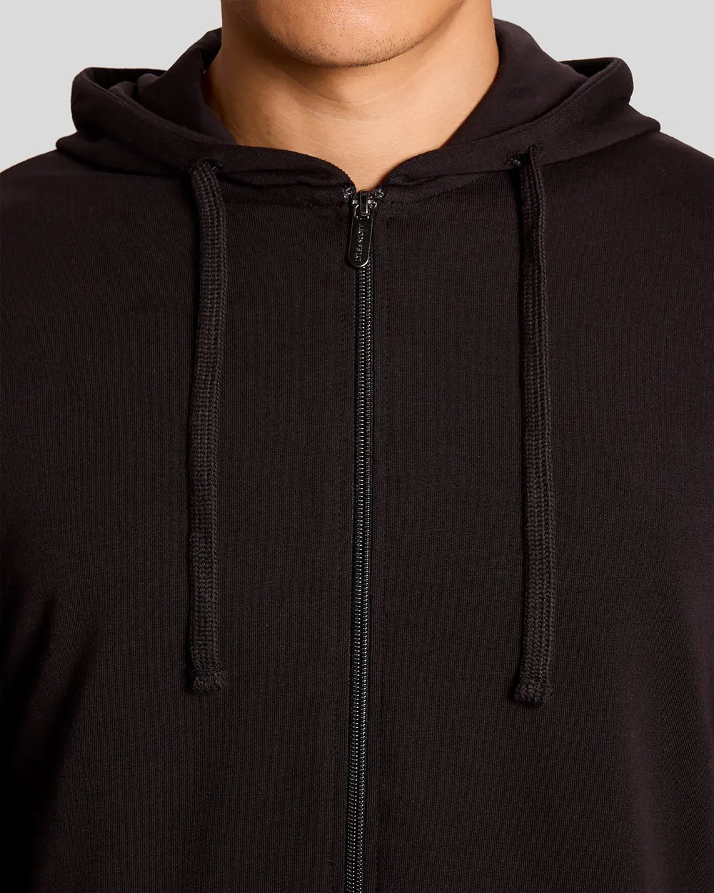 Lyle & Scott Mens Lightweight Lounge Zip Hoodie | Jet Black sold by The Foot Factory product image thumbnail 3