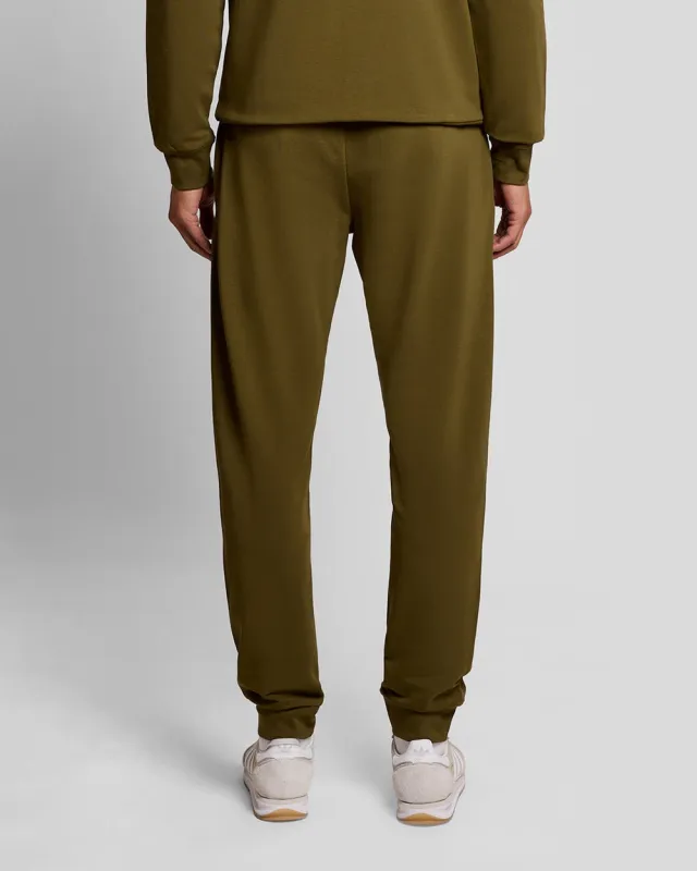 Lyle & Scott Mens Lightweight Lounge Joggers | Olive sold by The Foot Factory