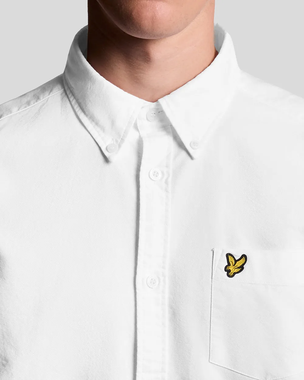 Lyle & Scott Mens Cotton Button Down Oxford Shirt | White sold by The Foot Factory product image thumbnail 3
