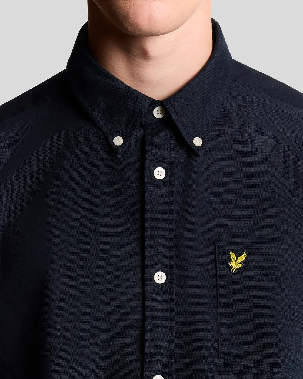 Lyle & Scott Mens Cotton Button Down Oxford Shirt | Dark Navy sold by The Foot Factory product image thumbnail 3