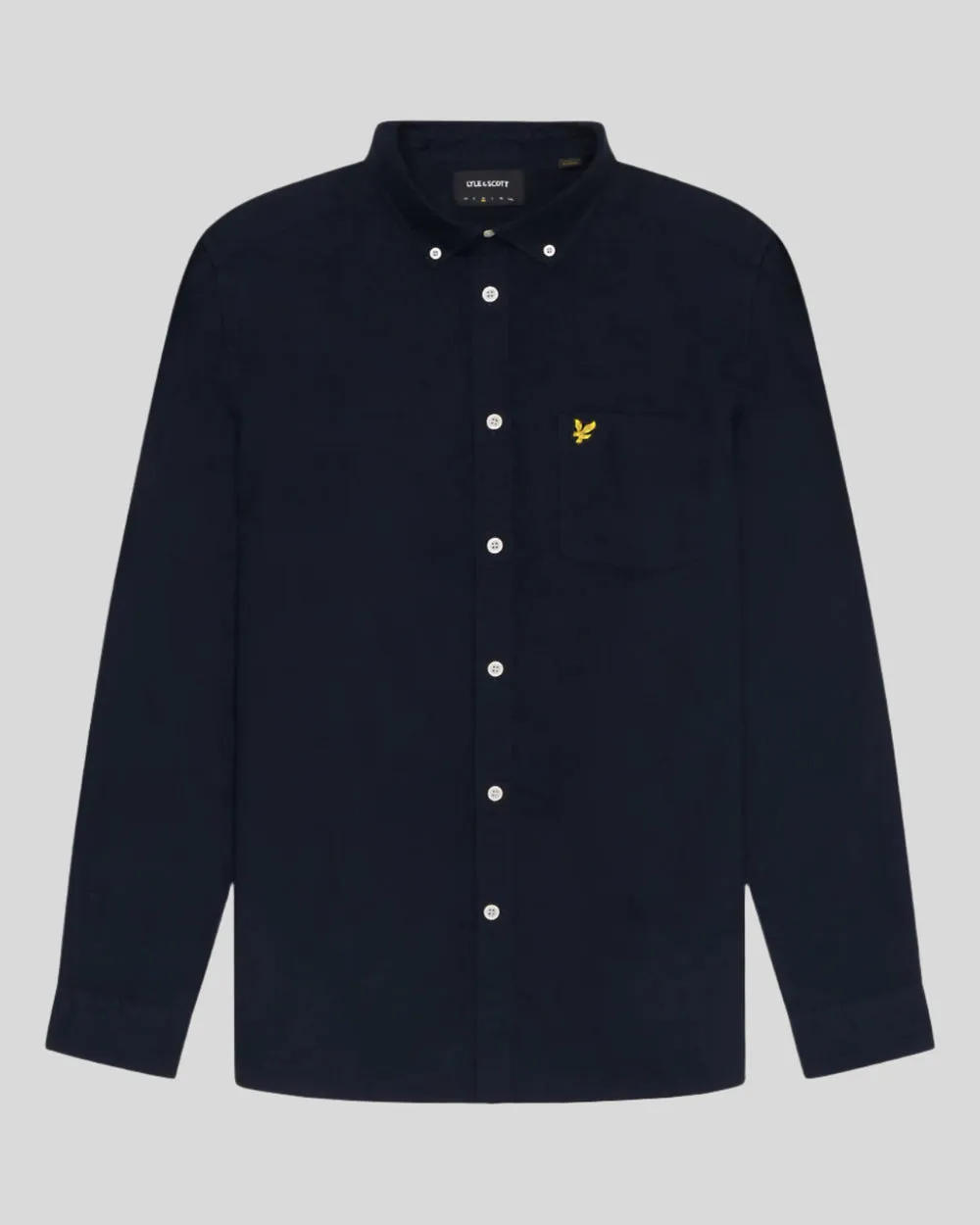 Lyle & Scott Mens Cotton Button Down Oxford Shirt | Dark Navy sold by The Foot Factory product image thumbnail 5