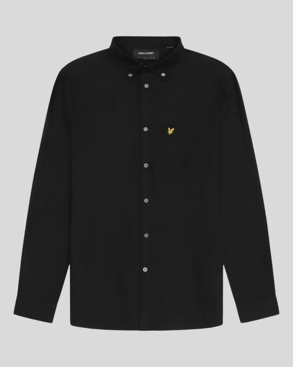 Lyle & Scott Mens Cotton Button Down Oxford Shirt | Jet Black sold by The Foot Factory product image thumbnail 5