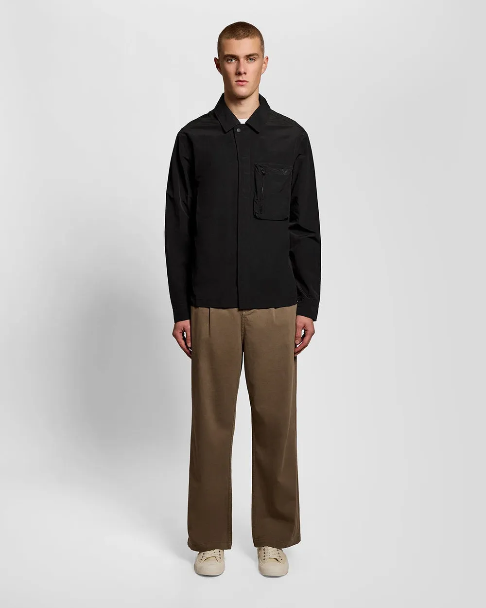 Lyle & Scott Mens Lightweight Utility Pocket Overshirt | Jet Black sold by The Foot Factory product image thumbnail 2