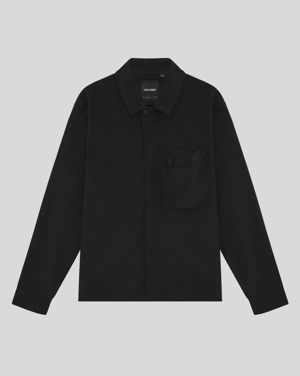 Lyle & Scott Mens Lightweight Utility Pocket Overshirt | Jet Black sold by The Foot Factory product image thumbnail 5