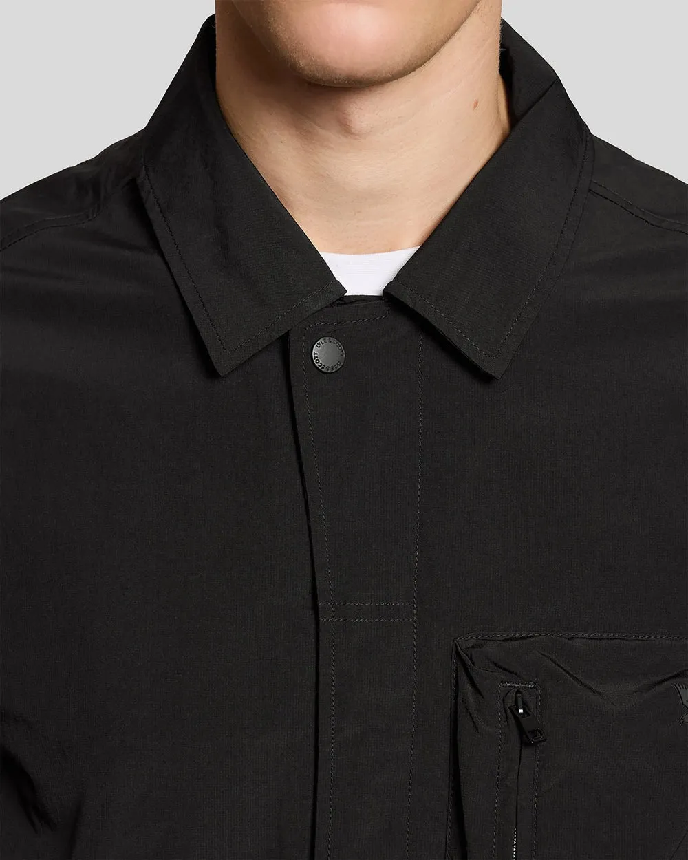 Lyle & Scott Mens Lightweight Utility Pocket Overshirt | Jet Black sold by The Foot Factory product image thumbnail 3