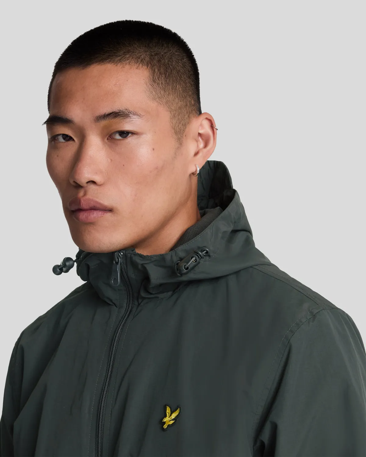 Lyle & Scott Mens Water Resistant Hooded Jacket | Gunmetal sold by The Foot Factory product image thumbnail 4