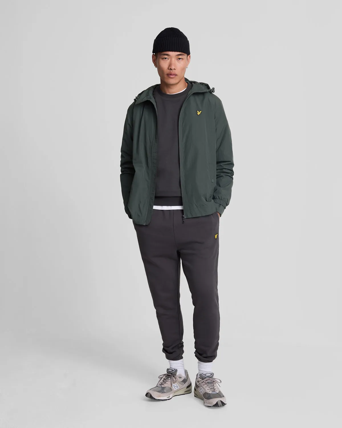 Lyle & Scott Mens Water Resistant Hooded Jacket | Gunmetal sold by The Foot Factory product image thumbnail 2