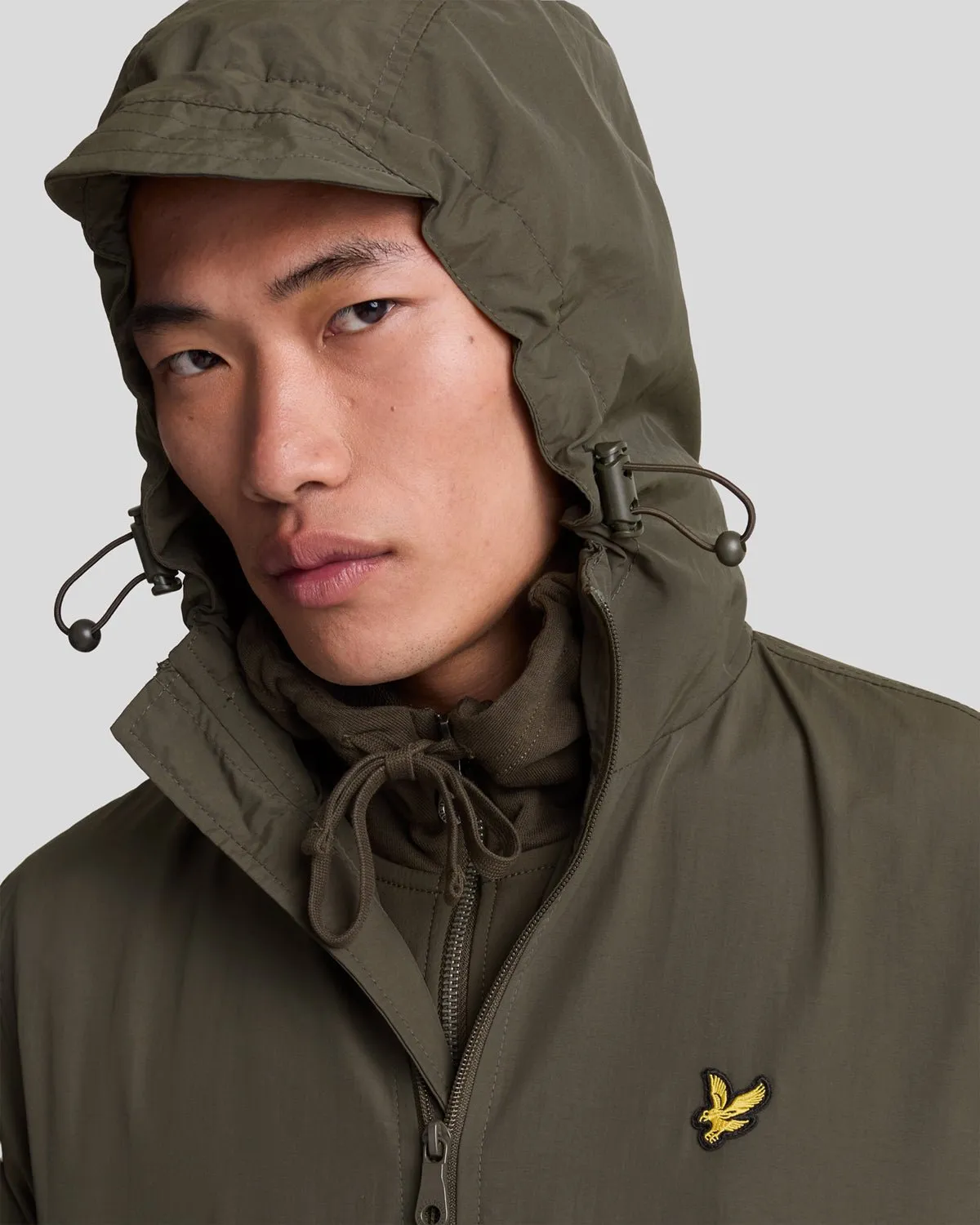 Lyle & Scott Mens Water Resistant Hooded Jacket | Olive sold by The Foot Factory product image thumbnail 4
