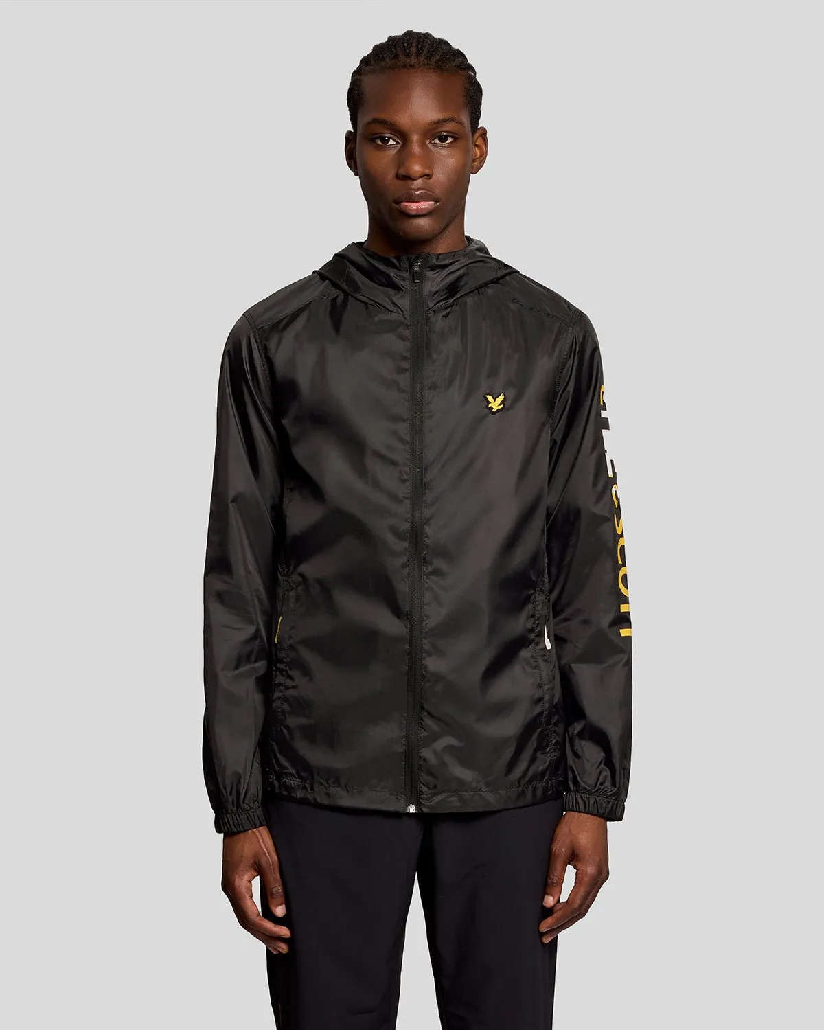 Lyle & Scott Mens Sports Lightweight Training Jacket | Jet Black sold by The Foot Factory
