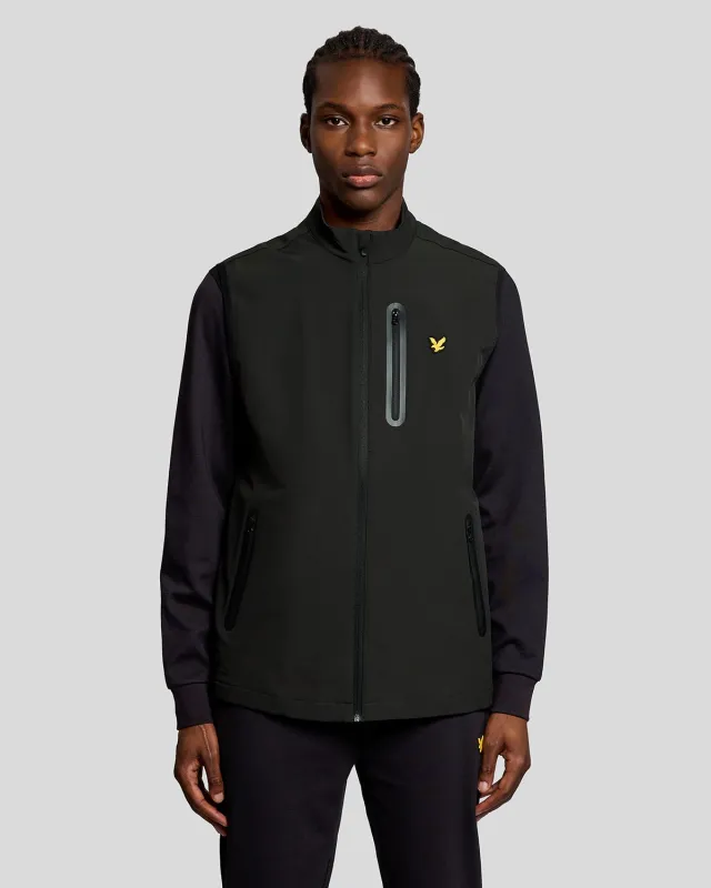 Lyle & Scott Mens Sports Performance Gilet | Jet Black sold by The Foot Factory
