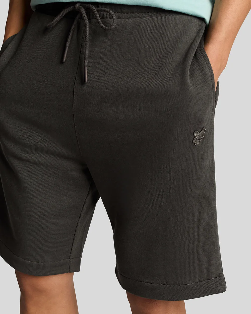 Lyle & Scott Mens Superfine Cotton Sweat Shorts | Gunmetal sold by The Foot Factory product image thumbnail 4