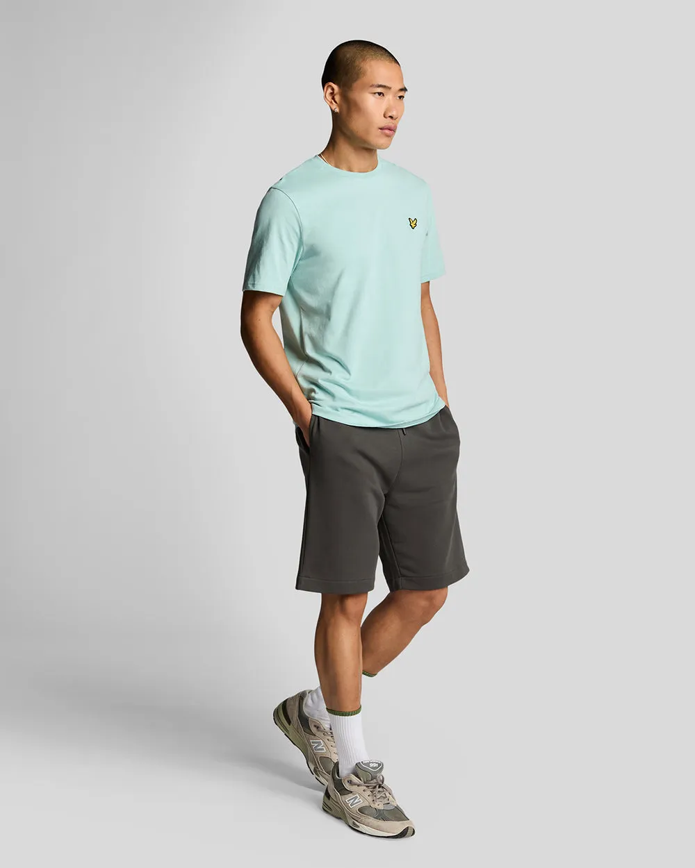 Lyle & Scott Mens Superfine Cotton Sweat Shorts | Gunmetal sold by The Foot Factory product image thumbnail 2