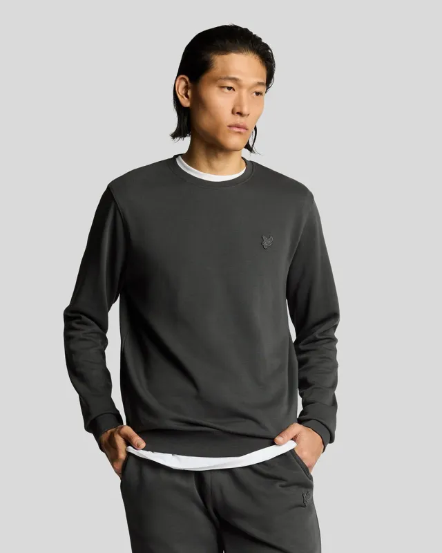 Lyle & Scott Mens Superfine Cotton Crew Neck Sweatshirt | Gunmetal made by Lyle & Scott
