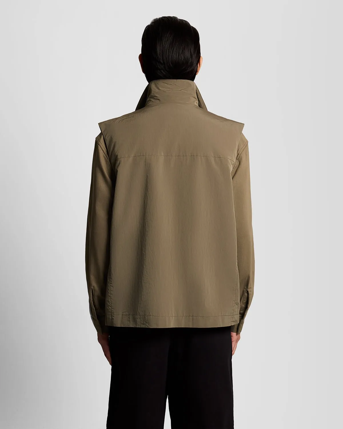 Lyle & Scott Mens Lightweight Ripstop Gilet | Khaki Ash sold by The Foot Factory product image thumbnail 4