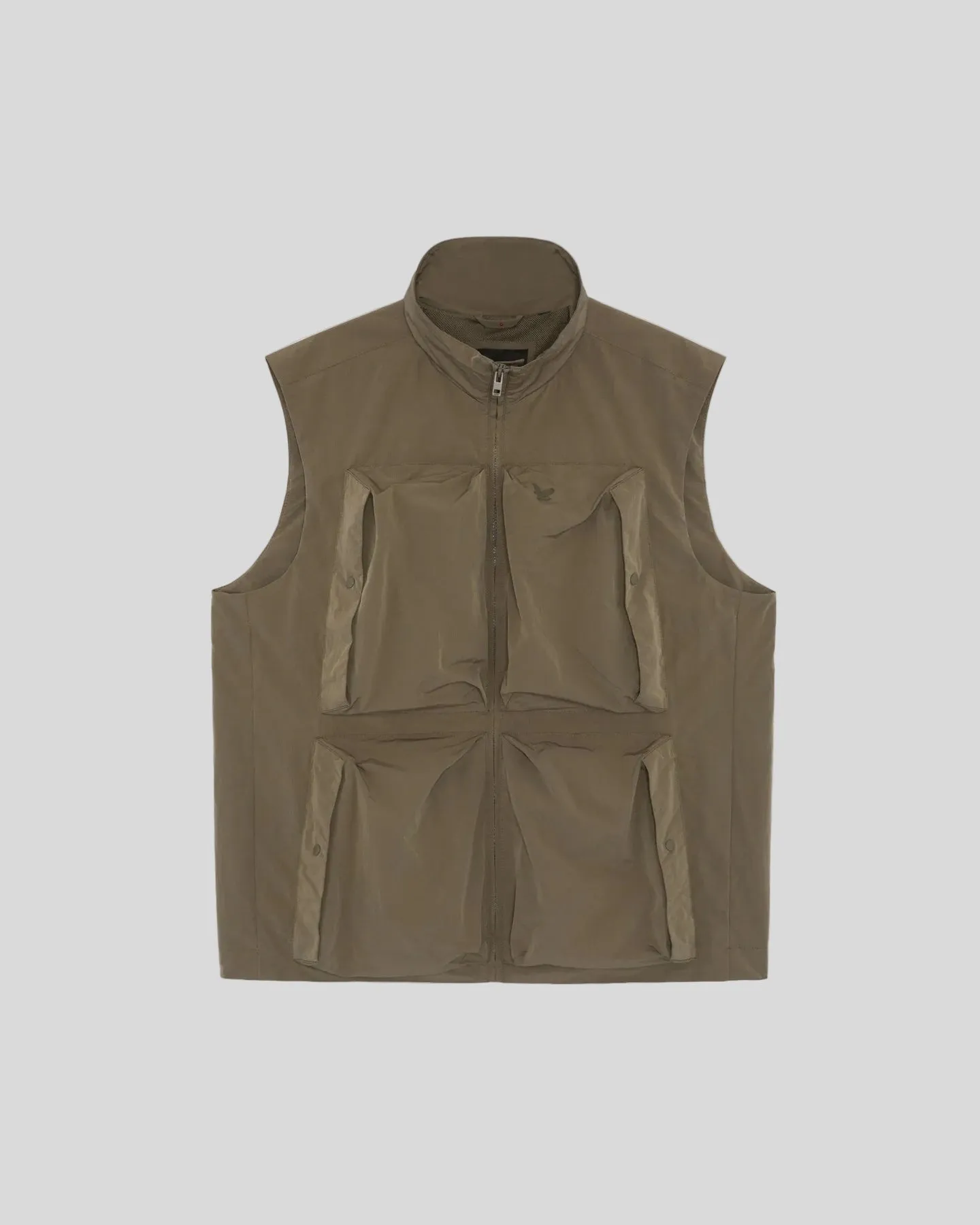 Lyle & Scott Mens Lightweight Ripstop Gilet | Khaki Ash sold by The Foot Factory product image thumbnail 5
