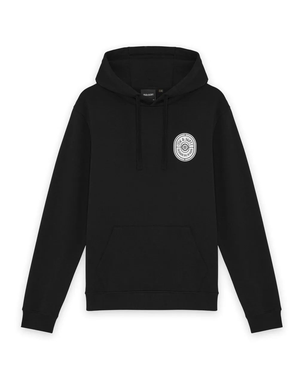 Lyle & Scott Mens Graphic Badge Cotton Hoodie | Jet Black sold by The Foot Factory product image thumbnail 5