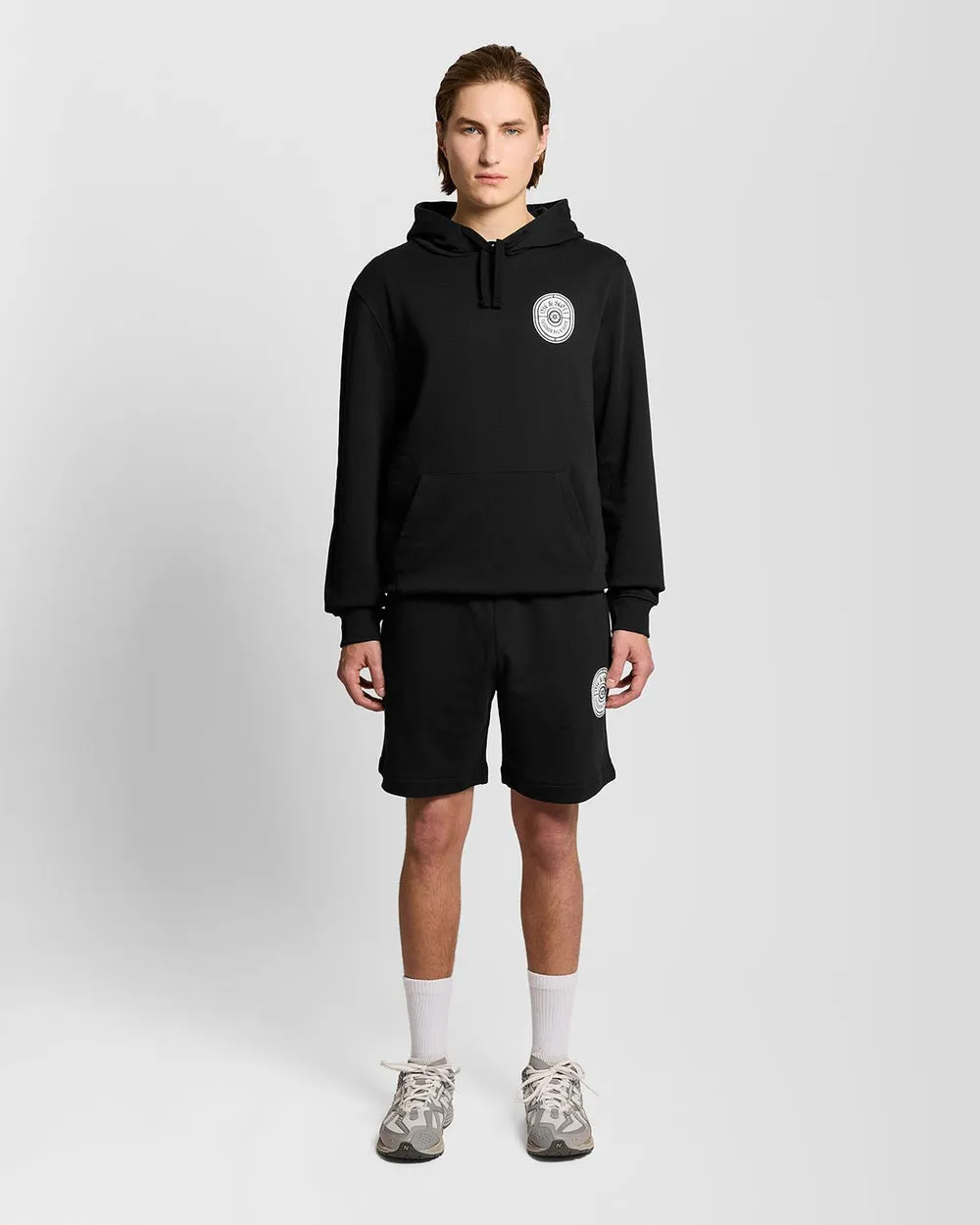 Lyle & Scott Mens Graphic Badge Cotton Hoodie | Jet Black sold by The Foot Factory product image thumbnail 3