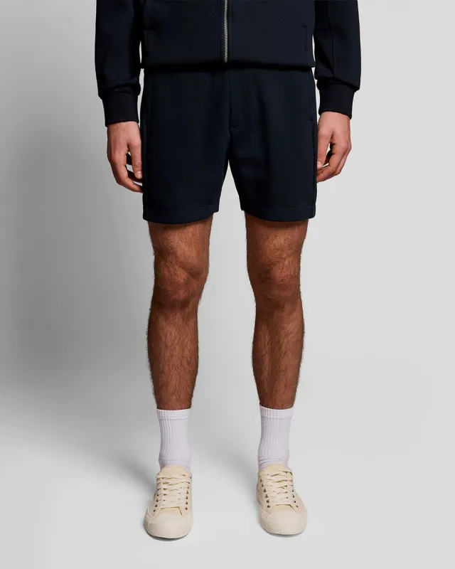 Lyle & Scott Mens Cotton Blend Track Sweat Shorts | Dark Navy sold by The Foot Factory