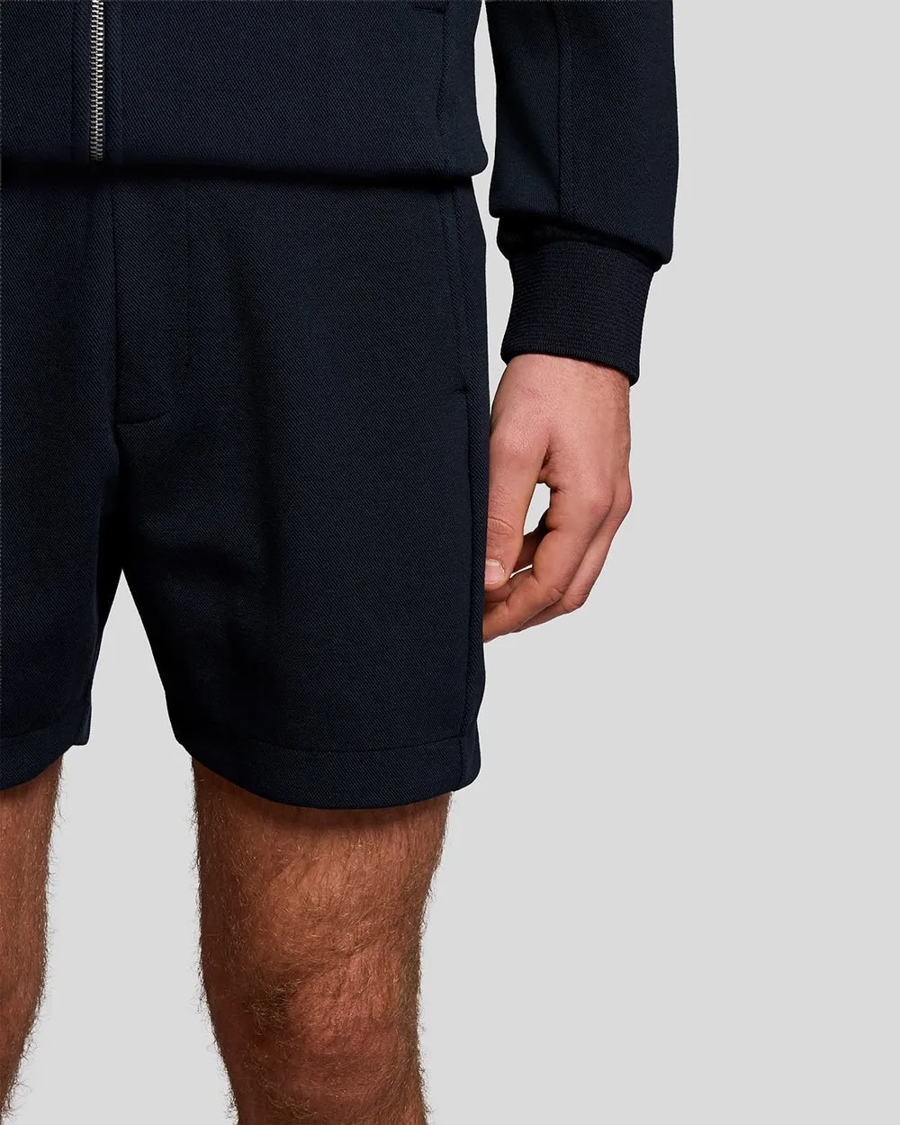 Lyle & Scott Mens Cotton Blend Track Sweat Shorts | Dark Navy sold by The Foot Factory product image thumbnail 3