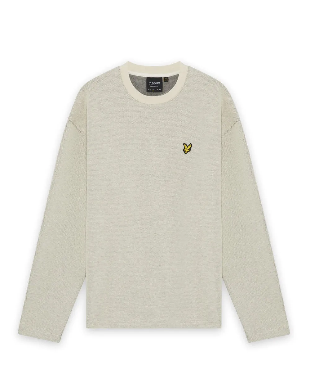 Lyle & Scott Mens Raised Jacquard Crew Neck Sweatshirt | Putty sold by The Foot Factory product image thumbnail 5