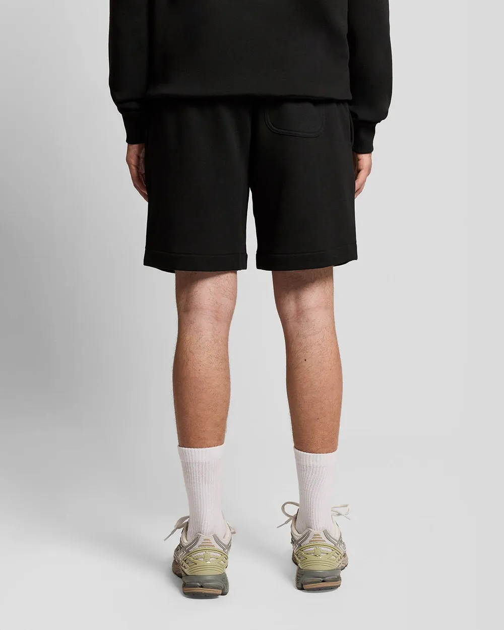 Lyle & Scott Mens Graphic Badge Cotton Sweat Shorts | Jet Black sold by The Foot Factory product image thumbnail 4