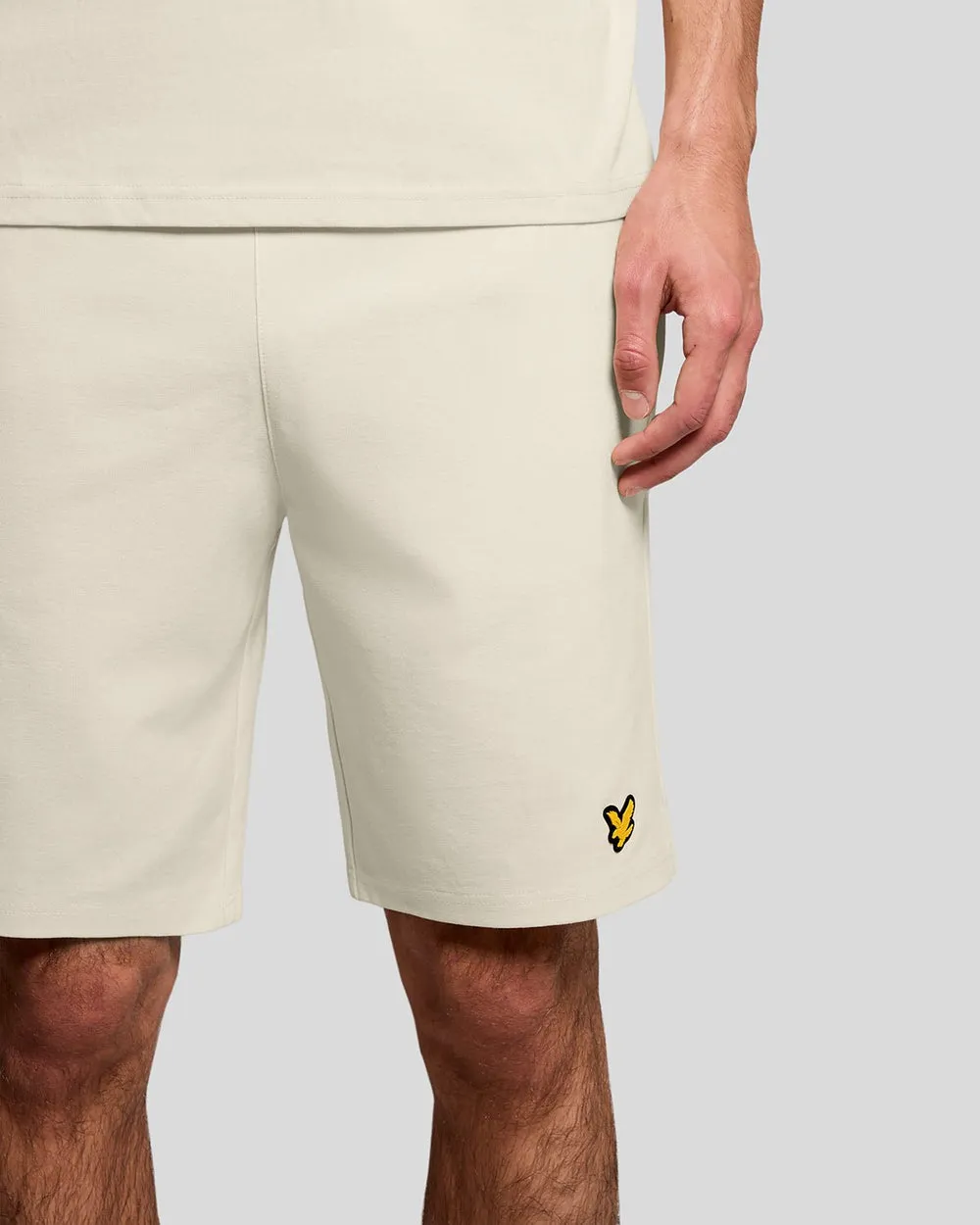Lyle & Scott Mens Sports Lightweight Sweat Shorts | Whitecap Grey sold by The Foot Factory product image thumbnail 3
